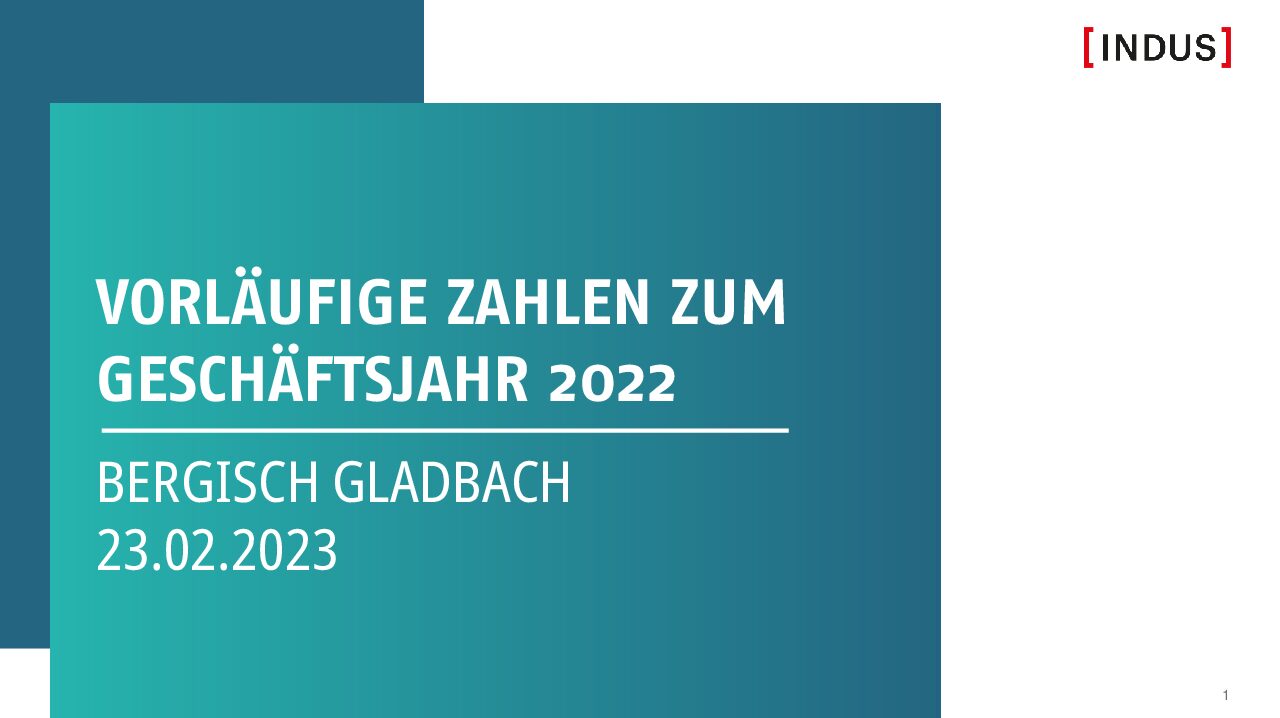 Medium: Präsentation der vorläufigen Zahlen zum Geschäftsjahr 2022