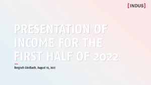 Media: Presentation of the results for first half-year 2022